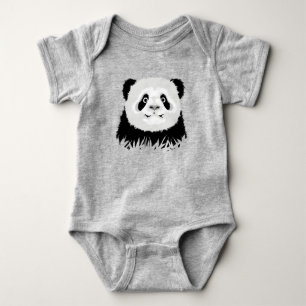 Panda Bear Baby Bodysuit