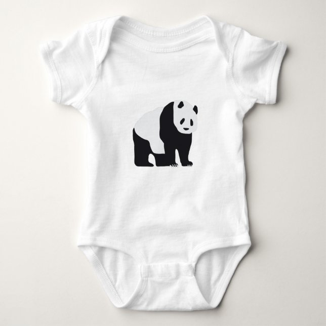 Panda Bear Baby Bodysuit (Front)