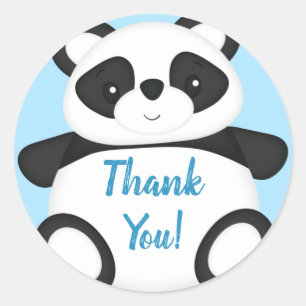 Panda Bear Baby Shower Classic Round Sticker