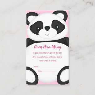 Panda Bear Baby Shower Enclosure Card