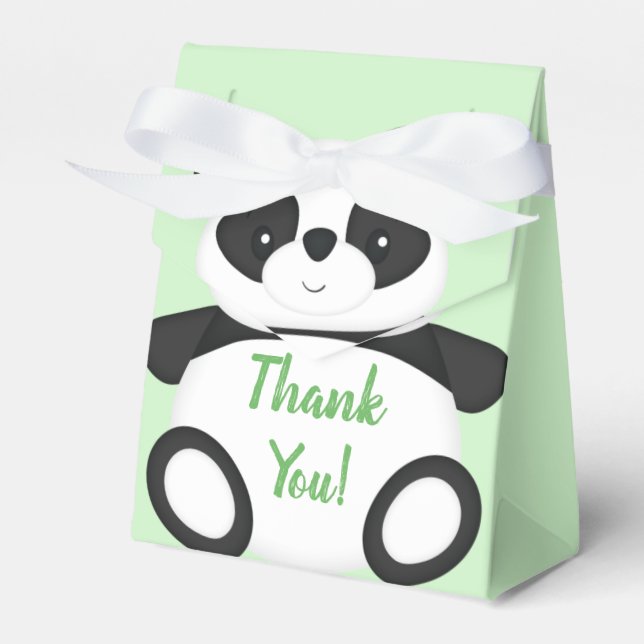 Panda Bear Baby Shower Favour Box (Front Side)