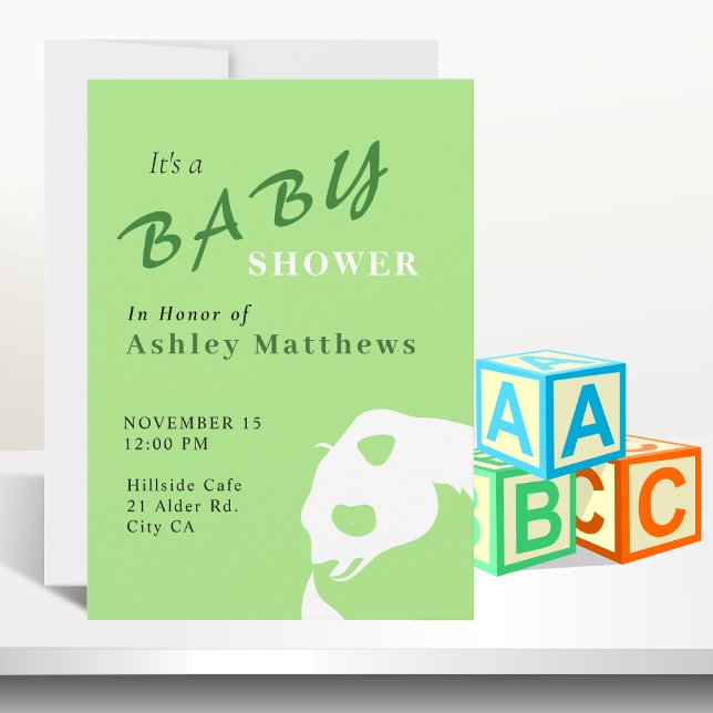 Panda Bear Baby Shower Invitation (Creator Uploaded)