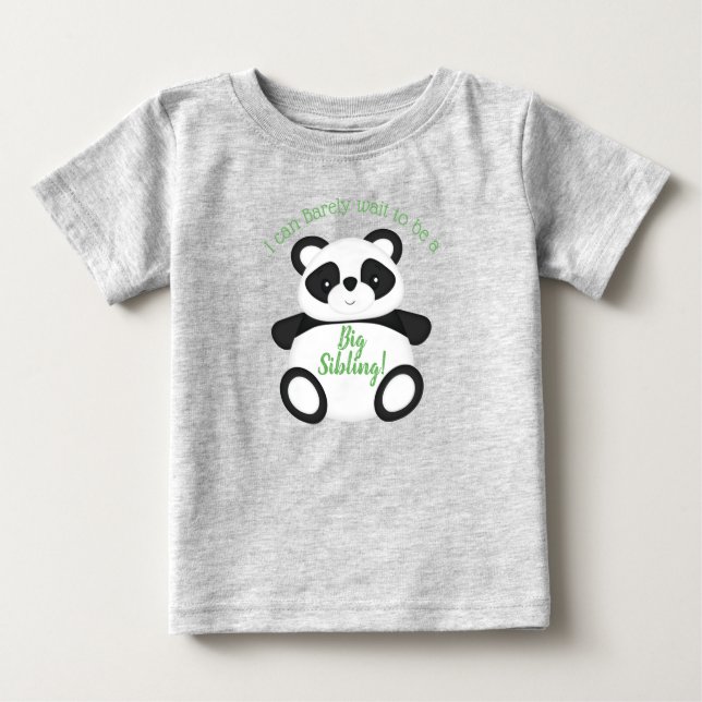 Panda Bear Big Brother Sister Baby T-Shirt (Front)
