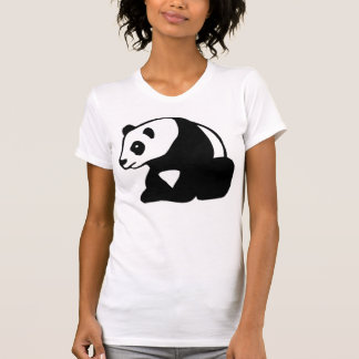 PANDA BEAR BLACK AND WHITE T SHIRT