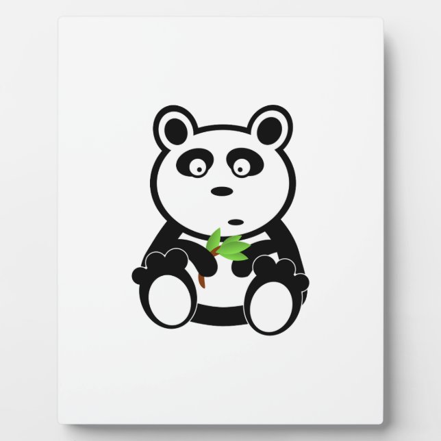 Panda Bear Black White Destiny Gifts Plaque (Front)