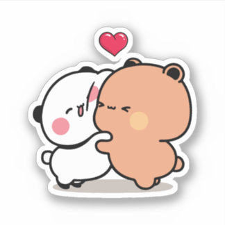 Panda bear, bubu and dudu hugs love