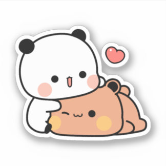 Panda bear, bubu and dudu hugs love