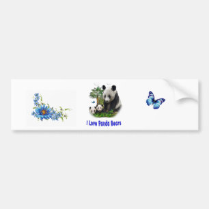 Panda bear bumper sticker
