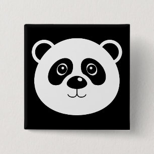 Panda Bear Button Badge Pin