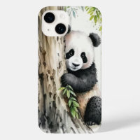 Panda Bear By Tree