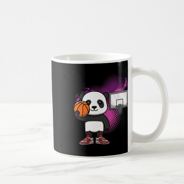 Panda Bear Bysketbyll Player Animal Lover Hoops Dr Coffee Mug (Right)