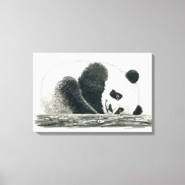 Panda bear canvas print (Front)