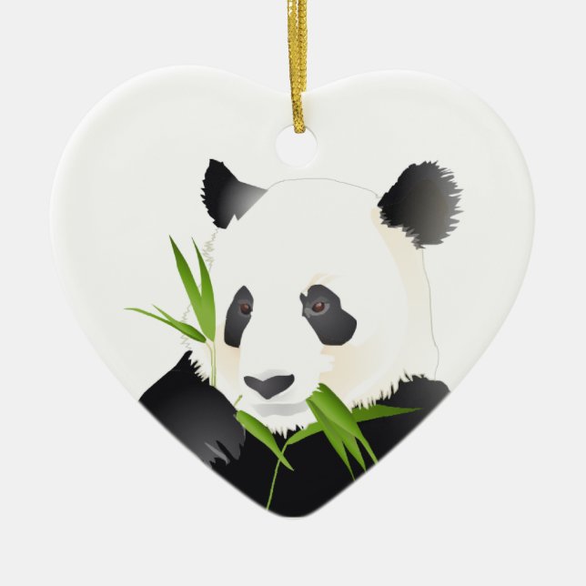 Panda Bear Ceramic Tree Decoration (Front)