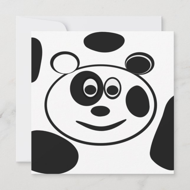 Panda Bear Childrens Birthday Party Invitations (Front)