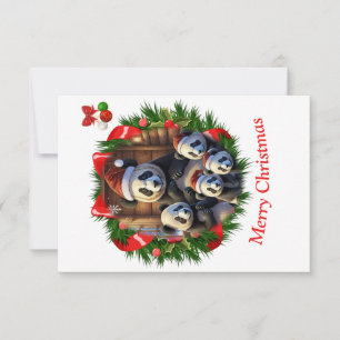 Panda Bear Christmas card
