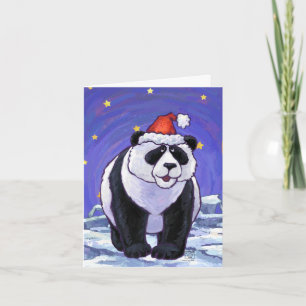 Panda Bear Christmas Holiday Card