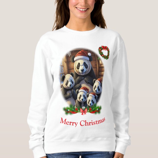 Panda Bear Christmas Sweatshirt (Front)