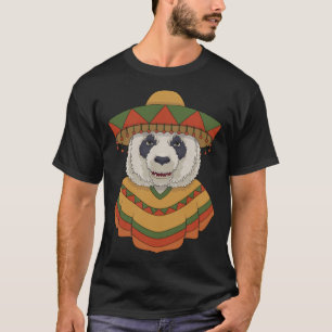 Panda Bear Cinco De Mayo Party Mexico Sombrero T-Shirt