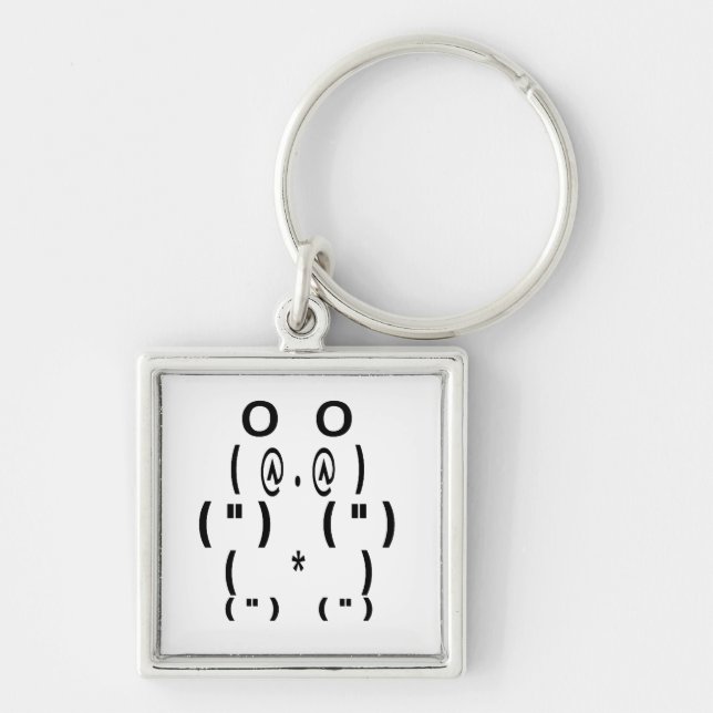 Panda Bear Computer Symbol Key Ring (Front)