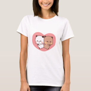 Panda bear couple, Cute bubu and dudu hugs love T-Shirt