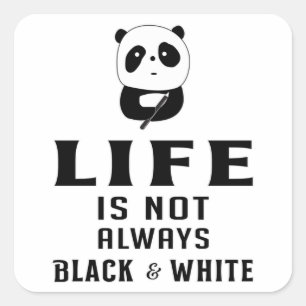 Panda Bear Cute Animal China Pandas Paw Funny Gift Square Sticker