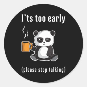 Panda Bear Cute Animal Pandas Paw Funny Gift Idea Classic Round Sticker
