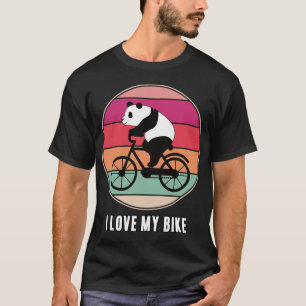 Panda Bear Cyclist Funny Bike Bear Girl Giant Pand T-Shirt
