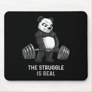 Panda Bear Deadlift Shirt Powerlifter Funny Bodybu Mouse Pad