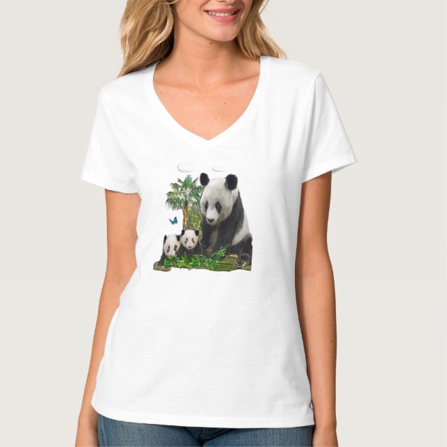 Panda bear designs T-Shirt (Front)