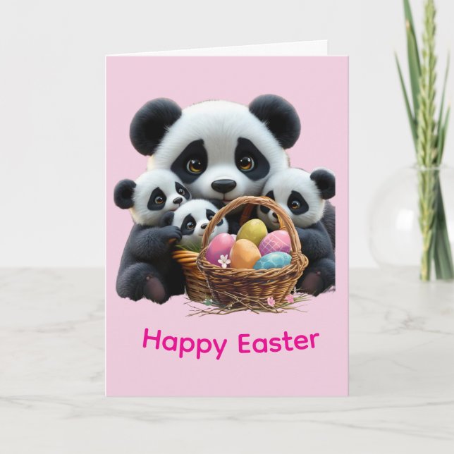 Panda Bear Easter Card (Front)