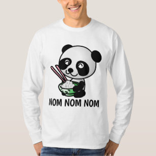 PANDA BEAR EATING WITH CHOPSTICKS T-Shirts