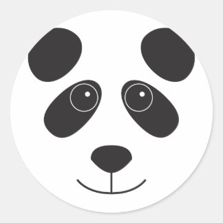 Panda Bear Face Classic Round Sticker