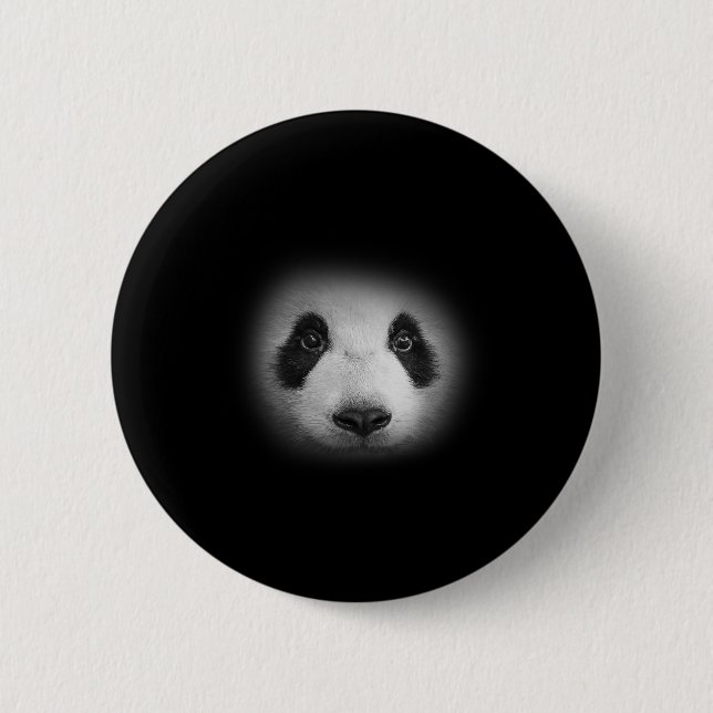 Panda Bear Face  For Animal Lovers And Kind Bears  6 Cm Round Badge (Front)