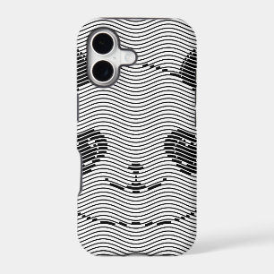 Panda Bear Face On Wave Pattern