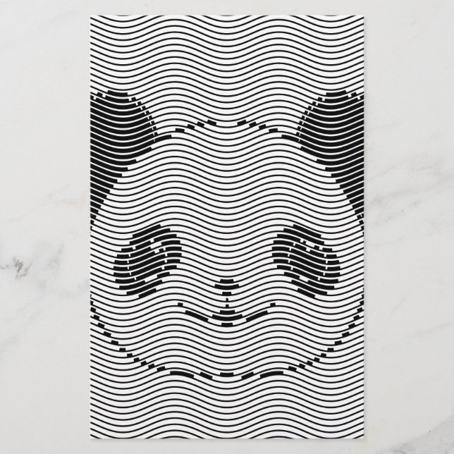 Panda Bear Face On Wave Pattern (Front)