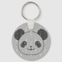 Panda Bear Face On Wave Pattern