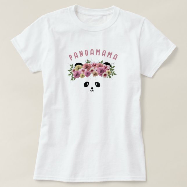 Panda Bear Face Personalised Womens T-Shirt (Design Front)