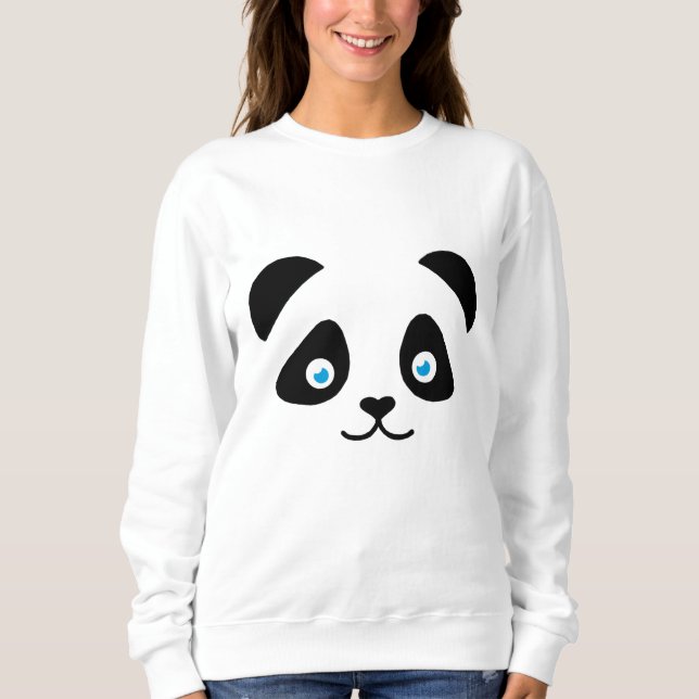 panda bear face sweatshirt (Front)