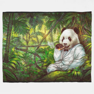 Panda bear fleece blanket