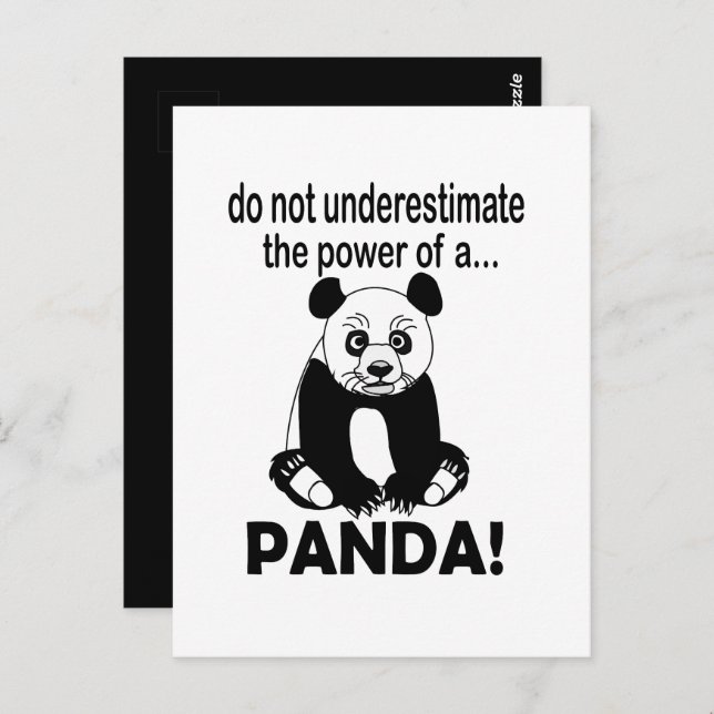 Panda Bear Funny Cute Animal Panda Postcard (Front/Back)