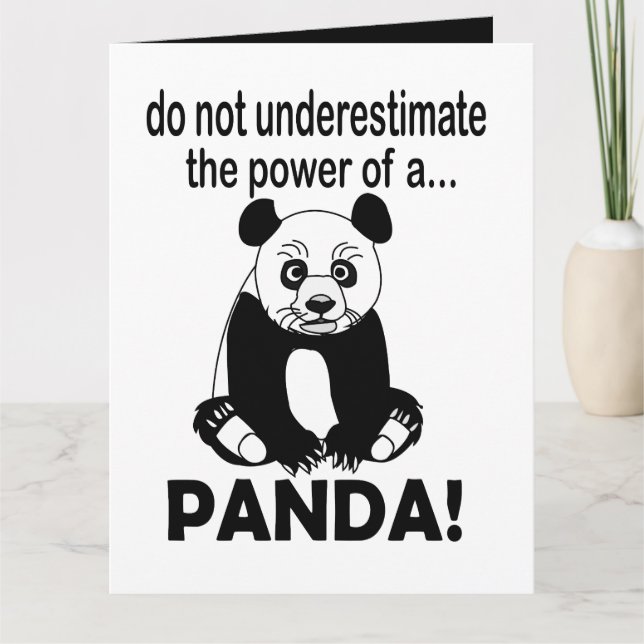 Panda Bear Funny Cute Panda Card (Front)