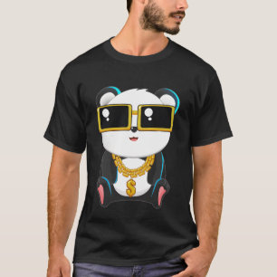 Panda Bear Gangster Chibi Anime Gangsta Lover retr T-Shirt