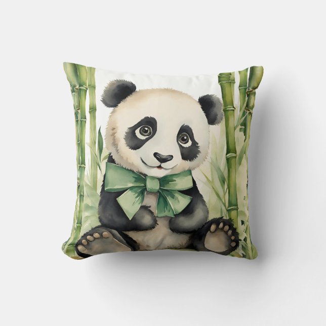 Panda Bear Gender Neutral  Cushion (Front)