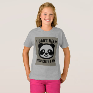 PANDA BEAR GIRLS CUTE FUNNY T-SHIRTS
