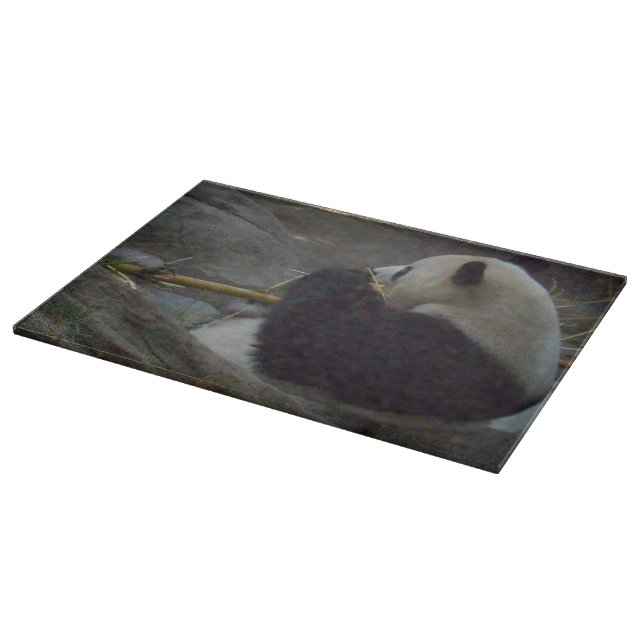Panda Bear Glass Cutting Board (Corner)