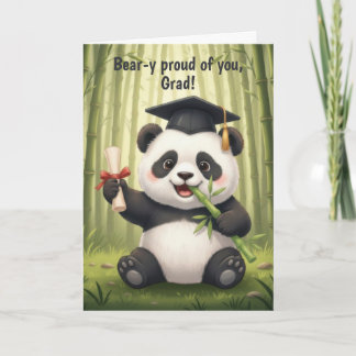 Panda Bear Graduation Card