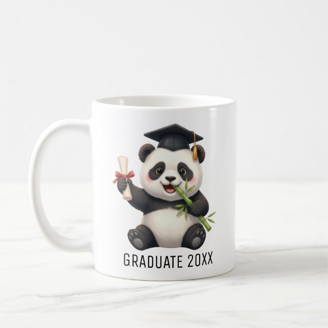 Panda Bear Graduation  Coffee Mug (Left)