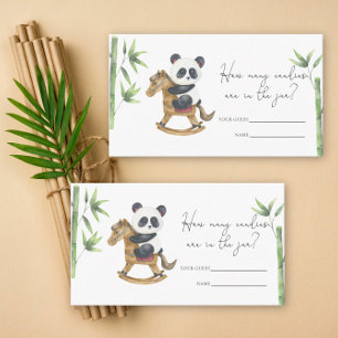 Panda bear how many candies are in the jar enclosure card