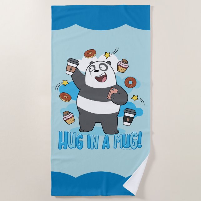 Panda Bear - Hug in a Mug! Beach Towel (Front)