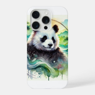 Panda Bear in Serenity22 200824AREF117 - Watercolo iPhone 15 Pro Case